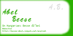 abel becse business card